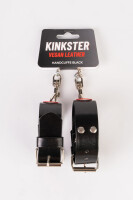 Kinkster - Vegan Leather - Handmade - Handcuffs black