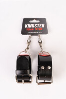 Kinkster - Vegan Leather Handmade Anklecuffs black