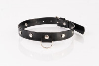 Kinkster - Vegan Leather Handmade Collar 2 Spikes Black