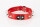 Kinkster Vegan Leather Handmade Collar 3 Spikes Red