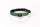 Kinkster - Vegan Leather Handmade Collar mit grünen Swarovski-Kristallen