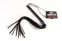 Kinkster - Vegan Leather - Handmade - Flogger blue crystals