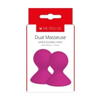 Me You Us Dual Masseuse Silicone Nipple Suckers 2 Pack Purple