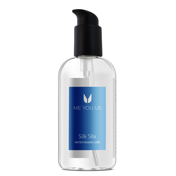 Me You Us Silk Slix Water Based Lubricant Pump Bottle White 250ml