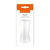 Me You Us Ripple Dual End Stroker Male Masturbator Transparent