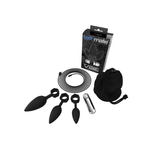 Vibe - Vibrating Anal Training Plugs - Set of 3 - Black