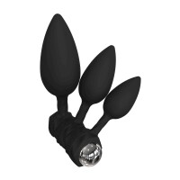 Vibe - Vibrating Anal Training Plugs - Set of 3 - Black