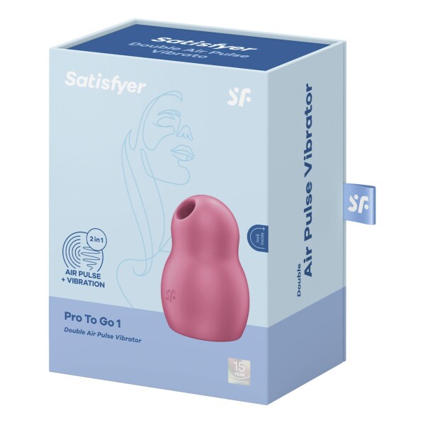 Pro to Go 1 - Double Air Pulse Vibrator - Rot