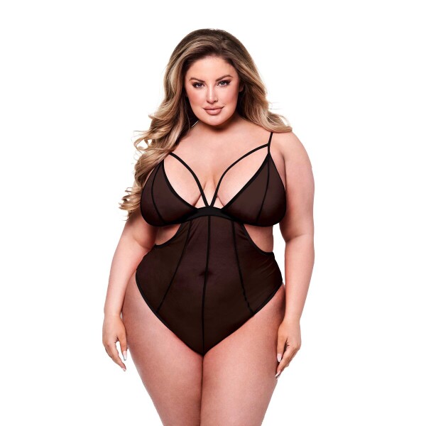 Body Baci Lingerie Crotchless Schwarz Queen size