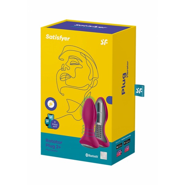 Rotar Plug 2Plus - Vibrierender Butt Plug mit App - Fuchsia