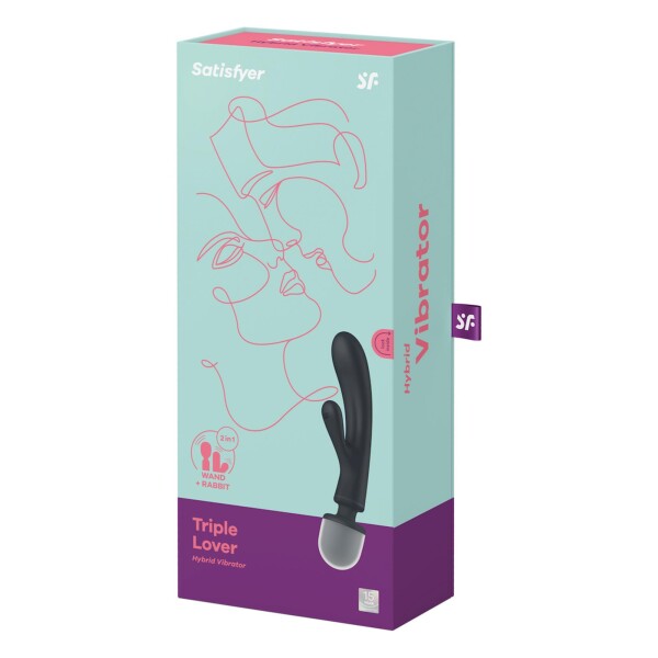 Triple Lover - Hybrid Wand Vibrator - Grau