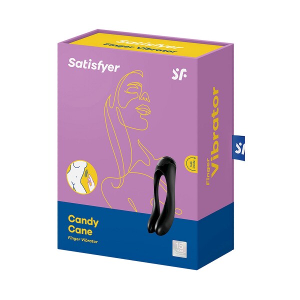 Candy Cane - Finger Vibrator for Intimate Zones - Black