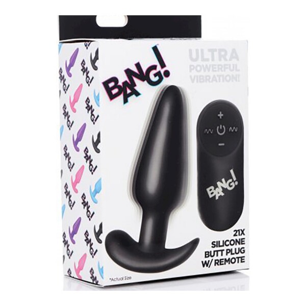 Vibrating Silicone Butt Plug with Remote Control