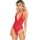Spank me Strap-Back Spitzen-Bodysuit - Rot