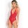 Spank me Strap-Back Spitzen-Bodysuit - Rot