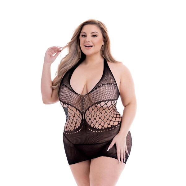 Kleid Baci Lingerie Schwarz (Queen size)