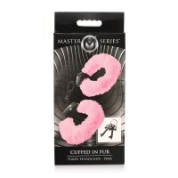 Master Series - Fesseln in Fell - Furry Handcuffs - Pink