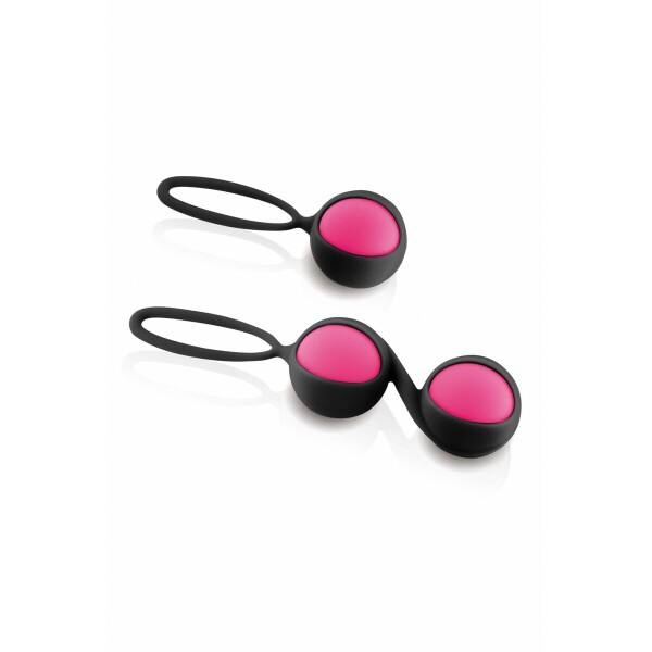 Weighted Kegel Training Liebeskugeln-Set Yoba Silikon Schwarz Rosa 2 Stücke