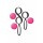 Weighted Kegel Training Liebeskugeln-Set Yoba Silikon Schwarz Rosa 2 Stücke