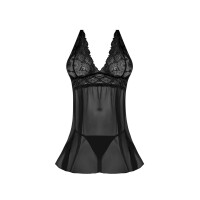 Babydoll Exposed Schwarz S/M