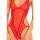 Bodysuit mit offenem Schritt - Rot