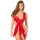 Unwrap Me Satin-Schleifen-Bodysuit - Rot