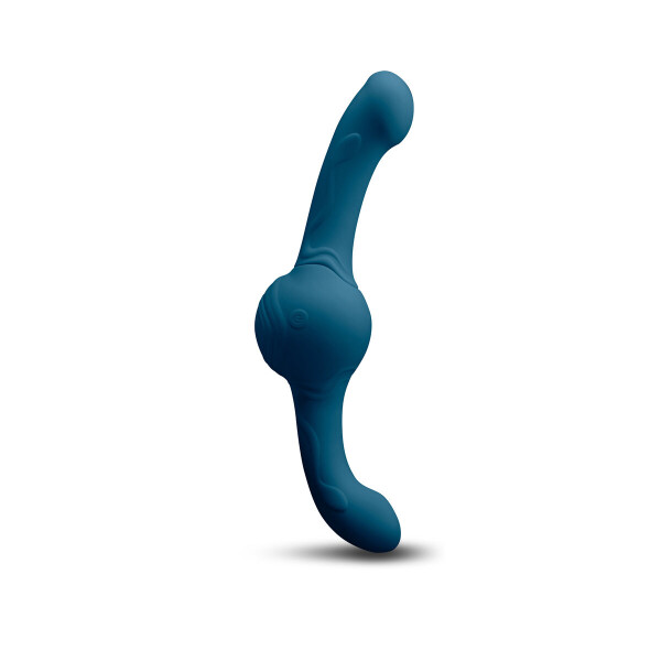 Double Penetration Stroker Masturbator mit doppelter Öffnung (Anus und Schamlippenform) NS Novelties Revolution Blau