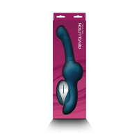 Double Penetration Stroker Masturbator mit doppelter Öffnung (Anus und Schamlippenform) NS Novelties Revolution Blau