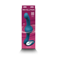 Double Penetration Stroker Masturbator mit doppelter Öffnung (Anus und Schamlippenform) NS Novelties Revolution Blau