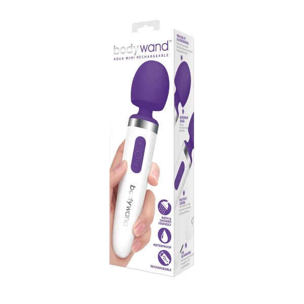 Aqua Wand Mini-Stabvibrator aufladbar Lila Bodywand Multi Function Wands Lila