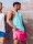 Supawear Racer Back Singlet Turquoise Blue