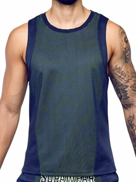 Supawear Swish Mesh Singlet Neon Green