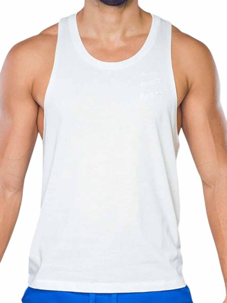 Supawear Racer Back Tank Grey White