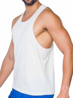 Supawear Racer Back Tank Grey White