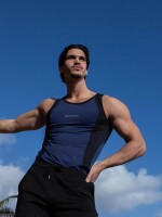 Supawear SPR Performance Singlet Tank Top Blue Ribbon