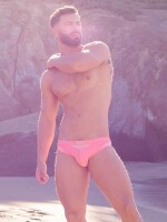 2Eros Swim Brief VB13 BLK Label Coral