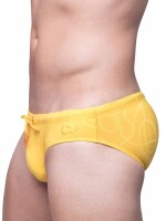 2Eros V10 Textured Swim Brief Signet Ripple Yellow