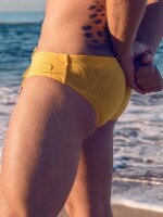2Eros V10 Textured Swim Brief Signet Ripple Yellow