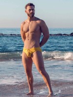 2Eros V10 Textured Swim Brief Signet Ripple Yellow