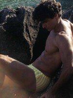2Eros V40 Printed Swim Briefs Sunga Dolce Yellow