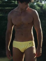 2Eros V40 Printed Swim Briefs Sunga Dolce Yellow