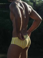 2Eros V40 Printed Swim Briefs Sunga Dolce Yellow