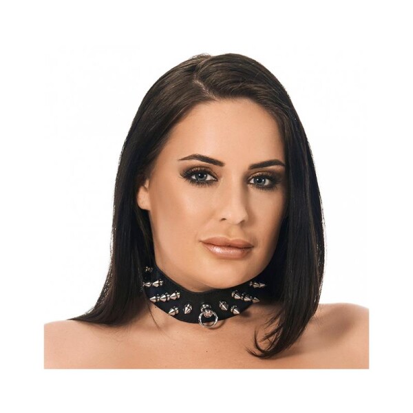 Rimba Bondage Play Leather Collar mit Spikes