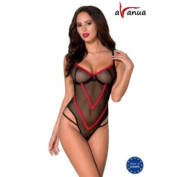 AVANUA BH mit Transparenz und Rot-Ornamenten