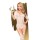 PENTHOUSE - Sugar Drop Bodystocking with Garter Blelt White