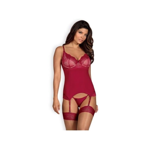 OBSESSIVE - Rosalyne Corset and Thong Red