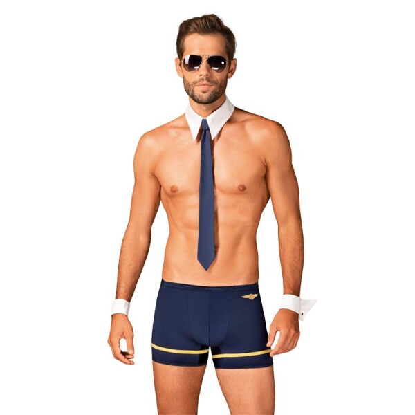 OBSESSIVE Pilot Set Boxer Krawatte Sonnenbrille