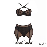 ADALET LINGERIE - Aria Bra, Thong, Garter and Leg Ring Set