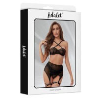 ADALET LINGERIE - Aria Bra, Thong, Garter and Leg Ring Set