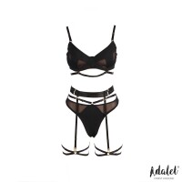 ADALET LINGERIE - Ellie Bra, Thong, Garter Belt, and Garters Set